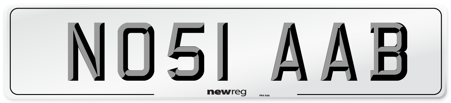 NO51 AAB Number Plate from New Reg